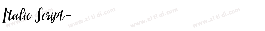 Italic Script字体转换